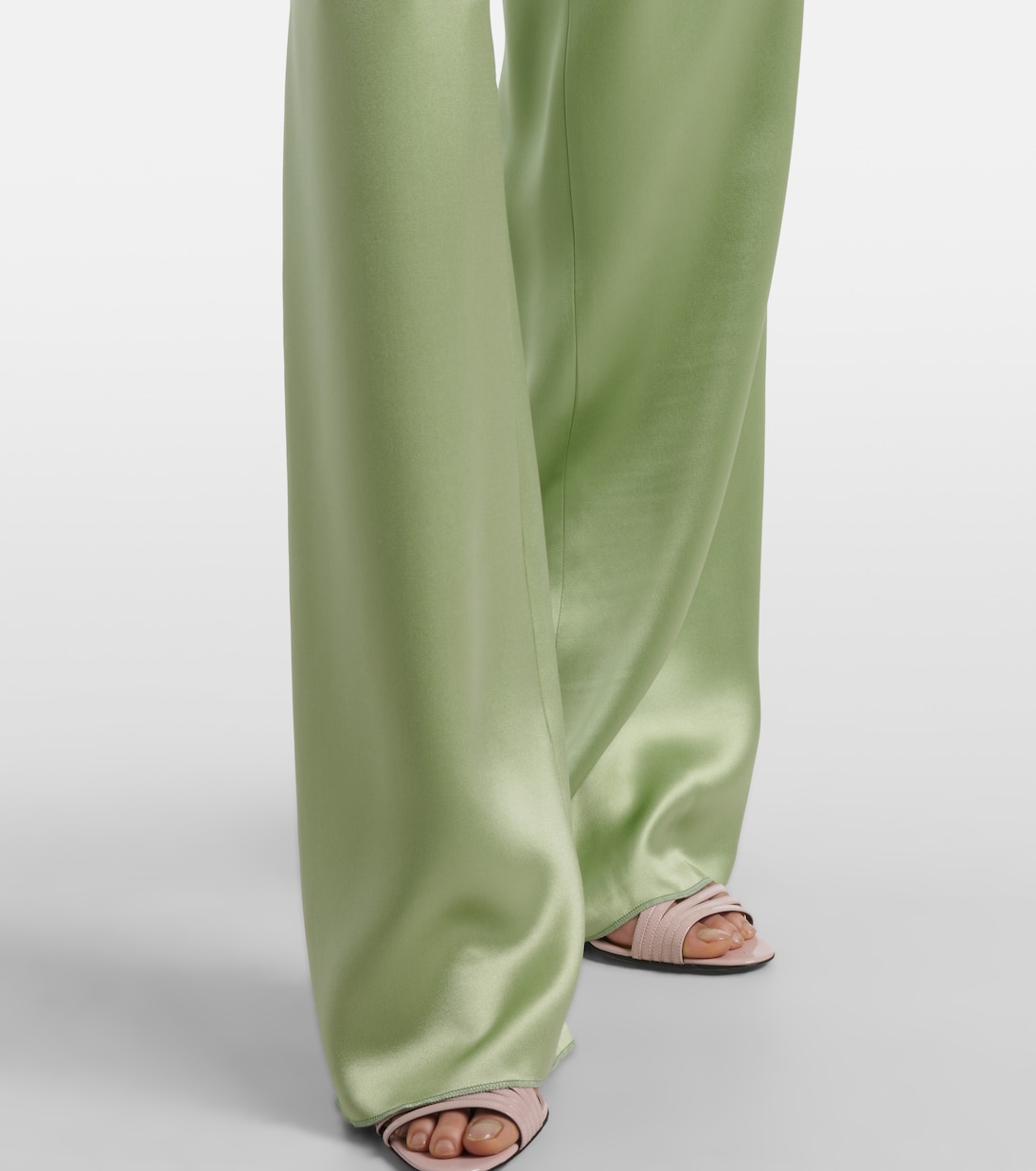 Pantaloni a gamba larga in duchesse di seta | Valentino