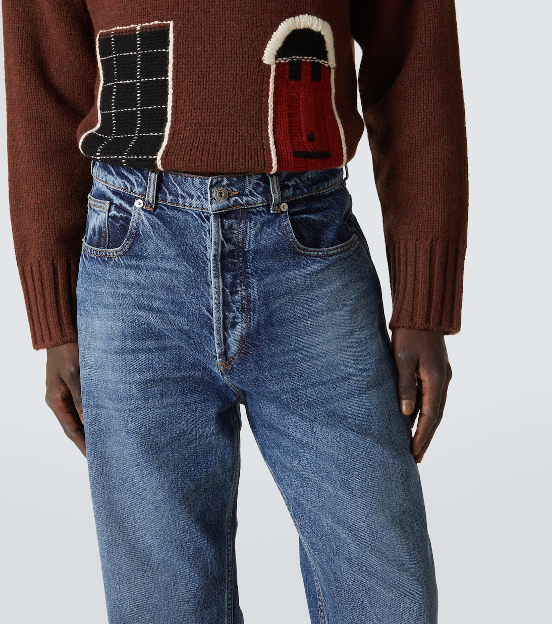 Jean droit à taille mi-haute | JW Anderson