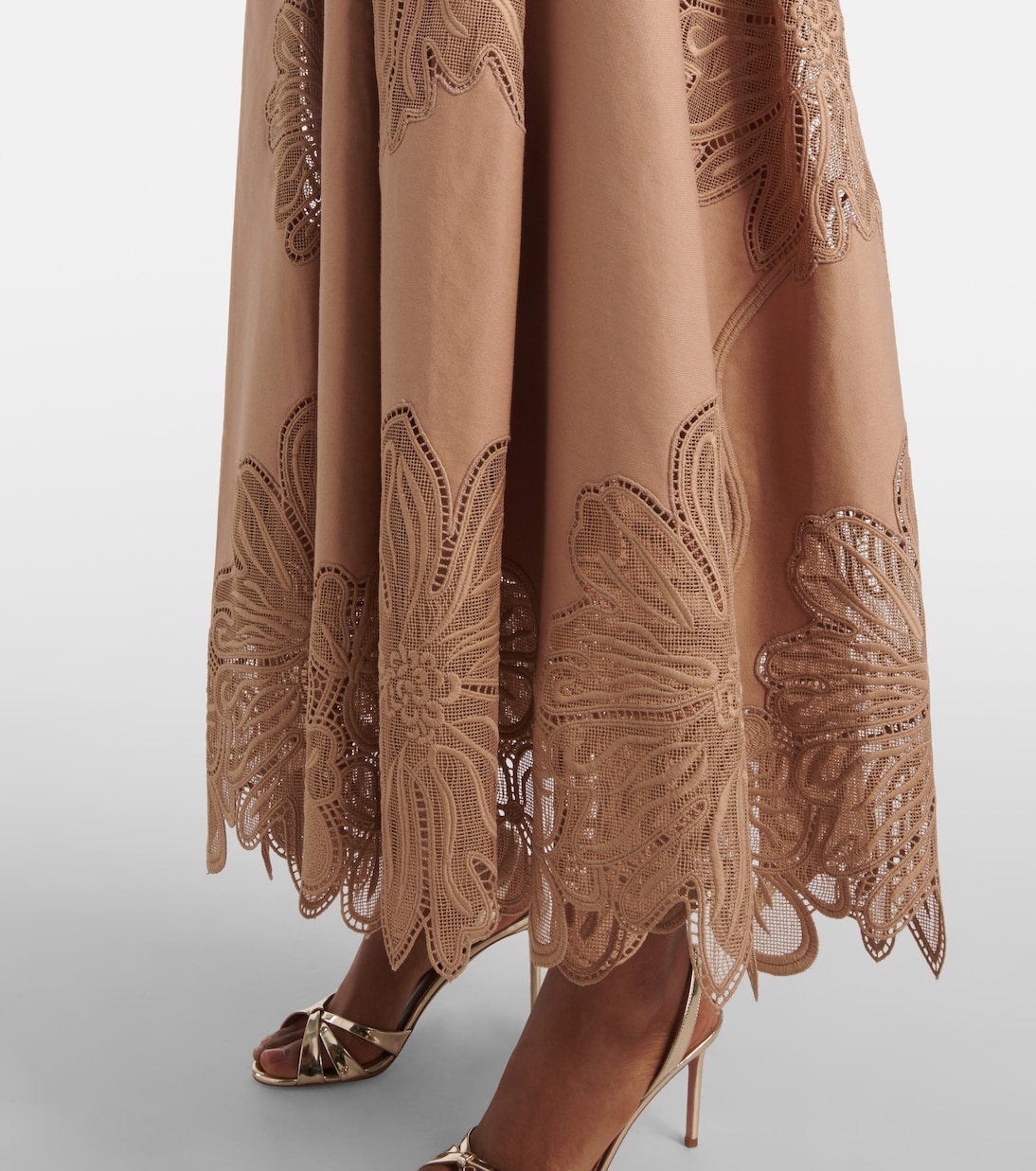 Abito midi in gabardine con ricamo | Elie Saab