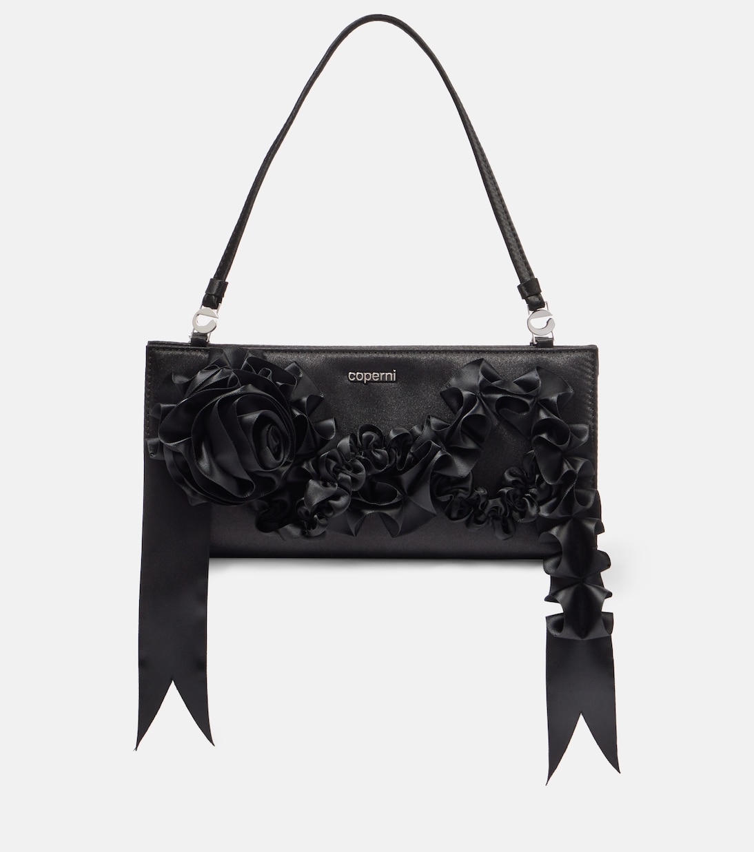 Clutch in raso con applicazioni | Coperni