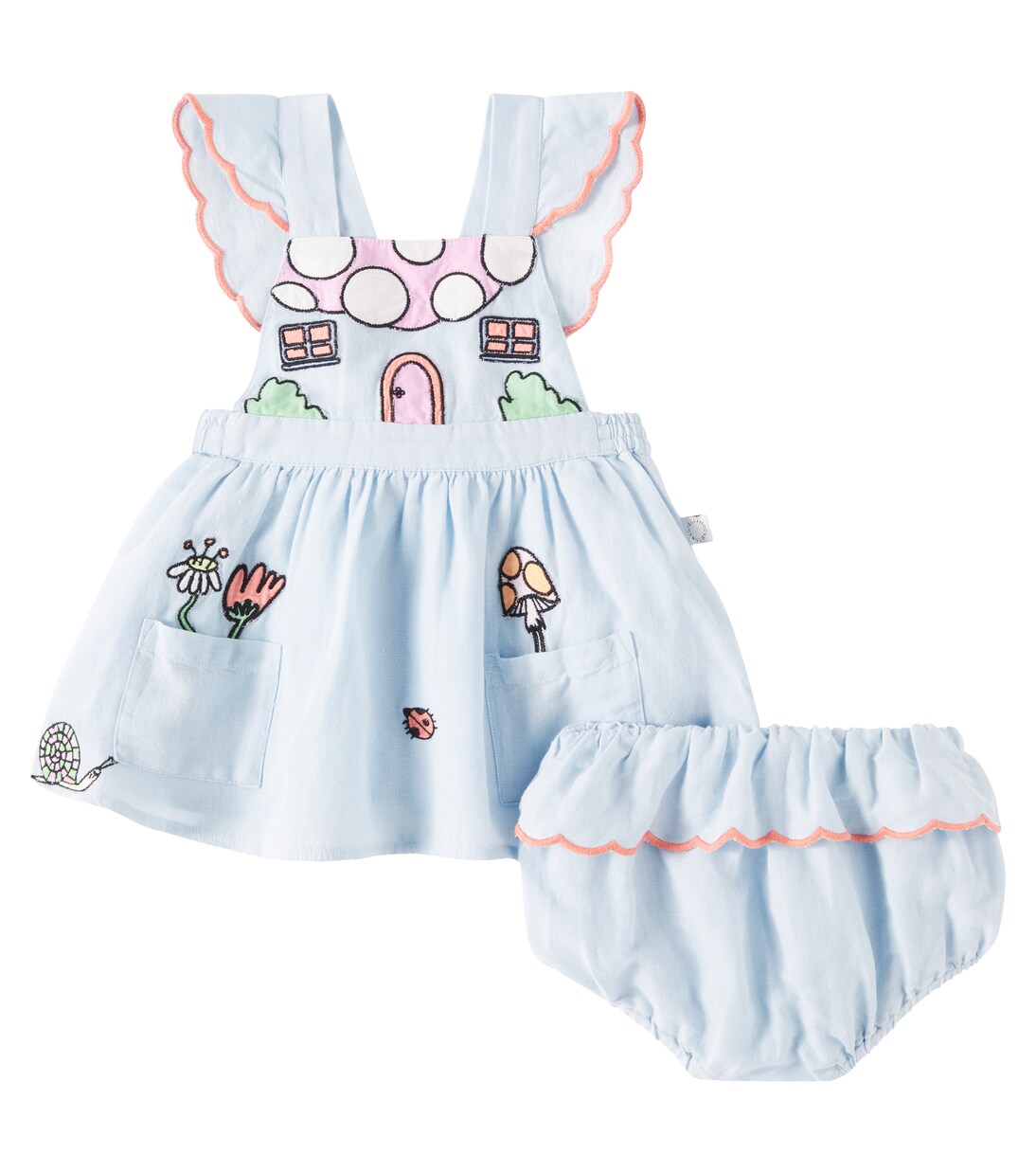 Baby - Abito in lino e cotone | Stella McCartney Kids