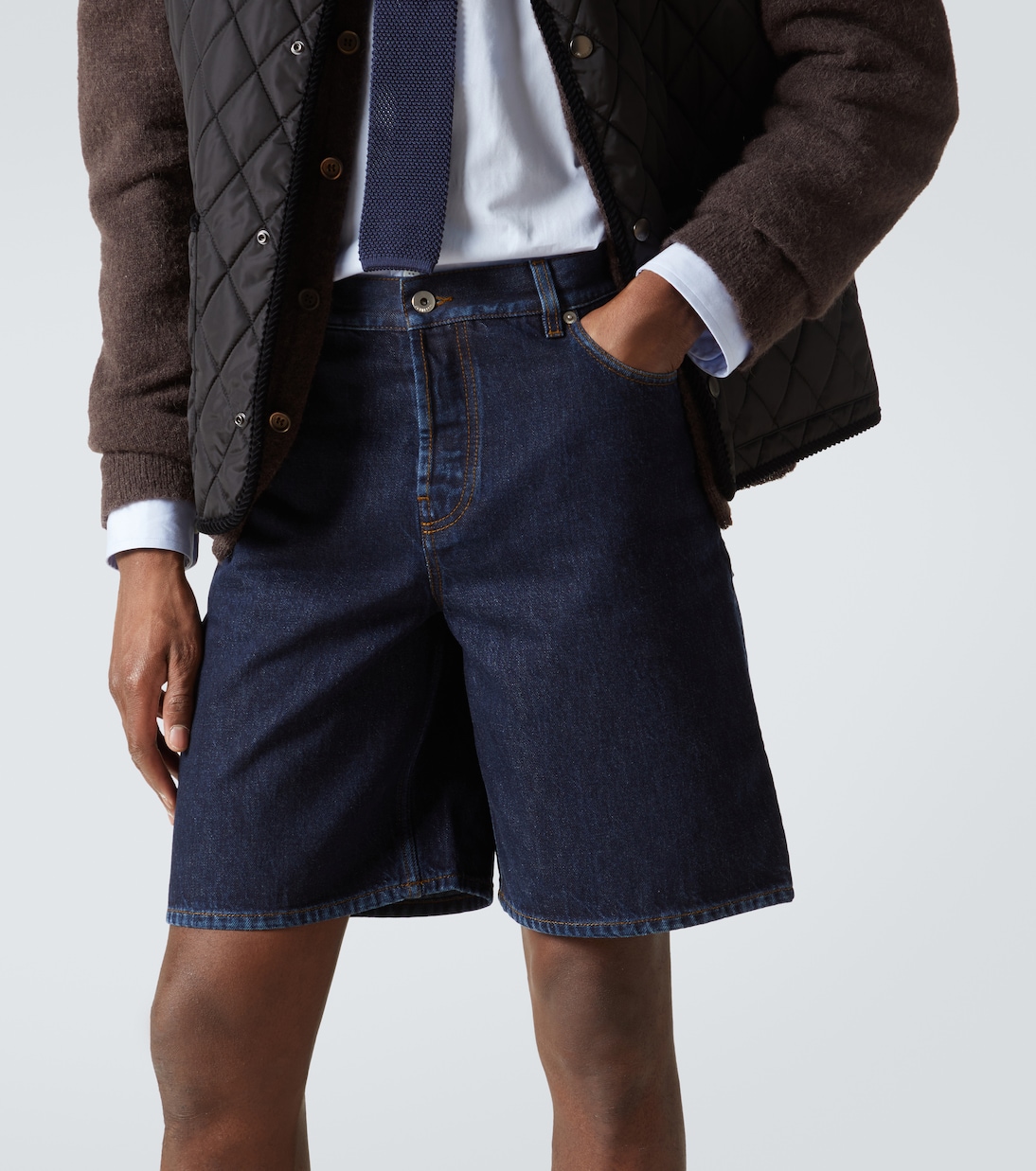 Mid-rise denim shorts | Burberry