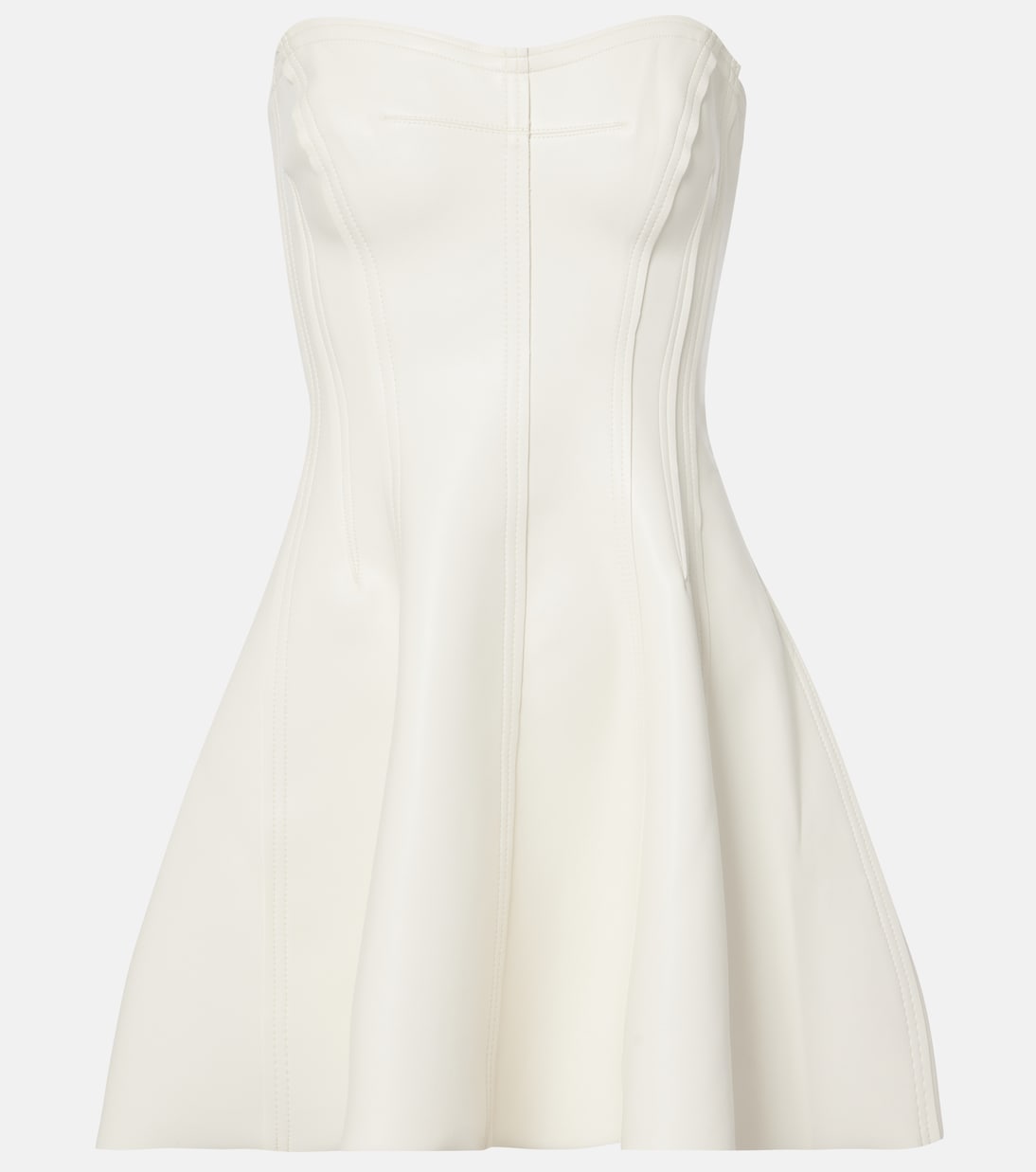 Grace floral-appliqué faux leather minidress | Norma Kamali