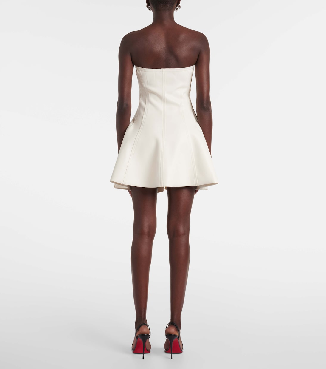 Grace floral-appliqué faux leather minidress | Norma Kamali