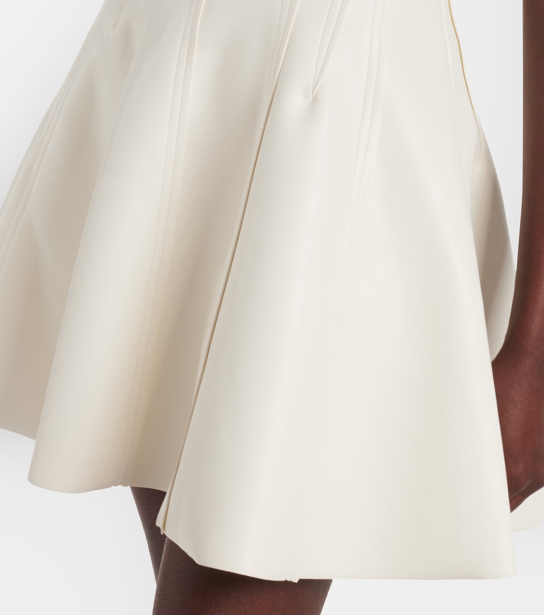 Grace floral-appliqué faux leather minidress | Norma Kamali