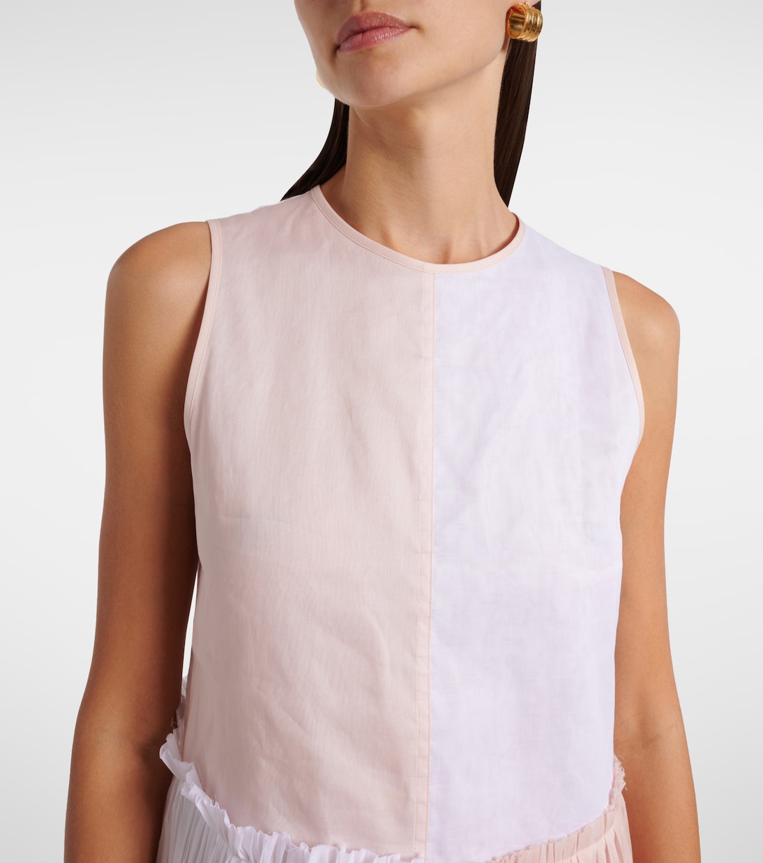 Abito midi in organza di cotone | Jil Sander