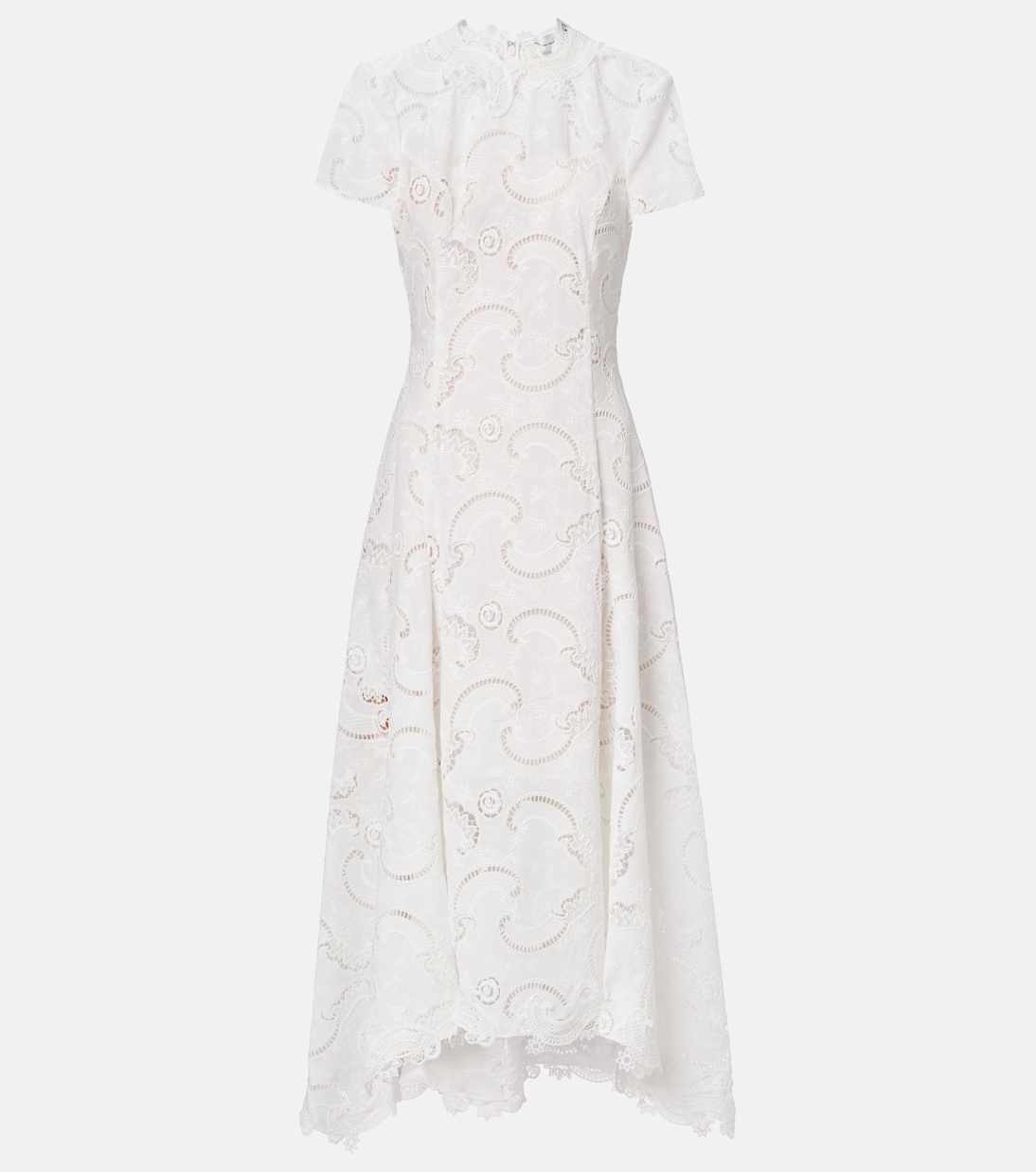 Abito midi in pizzo guipure | Oscar de la Renta