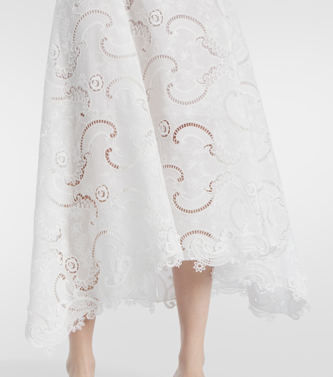 Abito midi in pizzo guipure | Oscar de la Renta