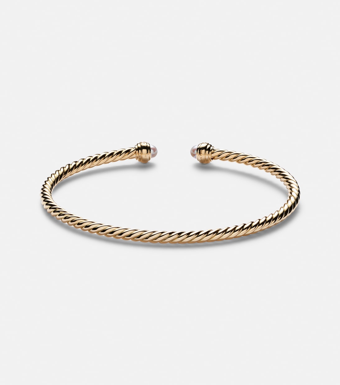 Pulsera Cablespira® Flex de oro de 18 ct con perlas y diamantes | David Yurman