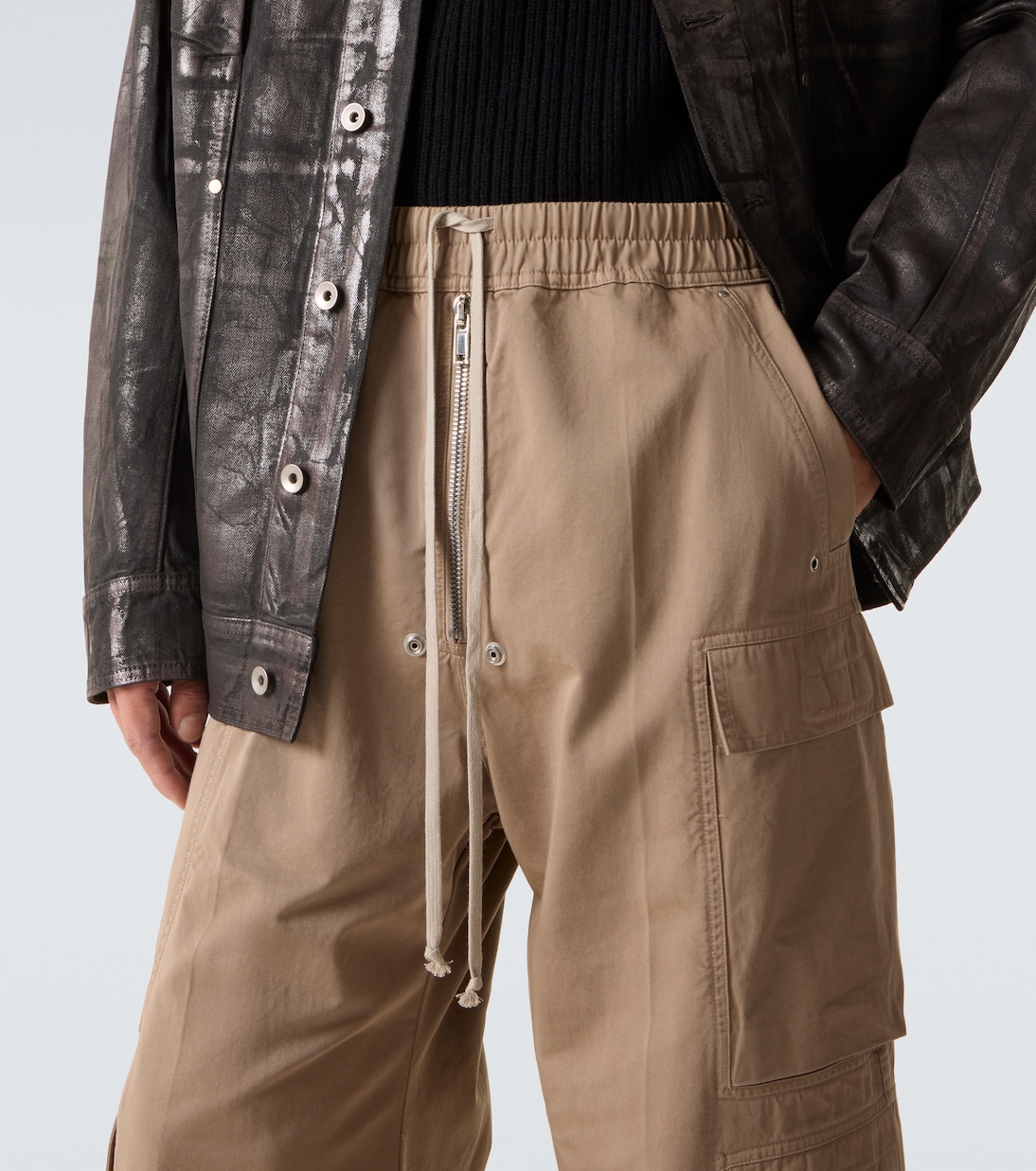 DRKSHDW cotton flannel cargo pants | Rick Owens