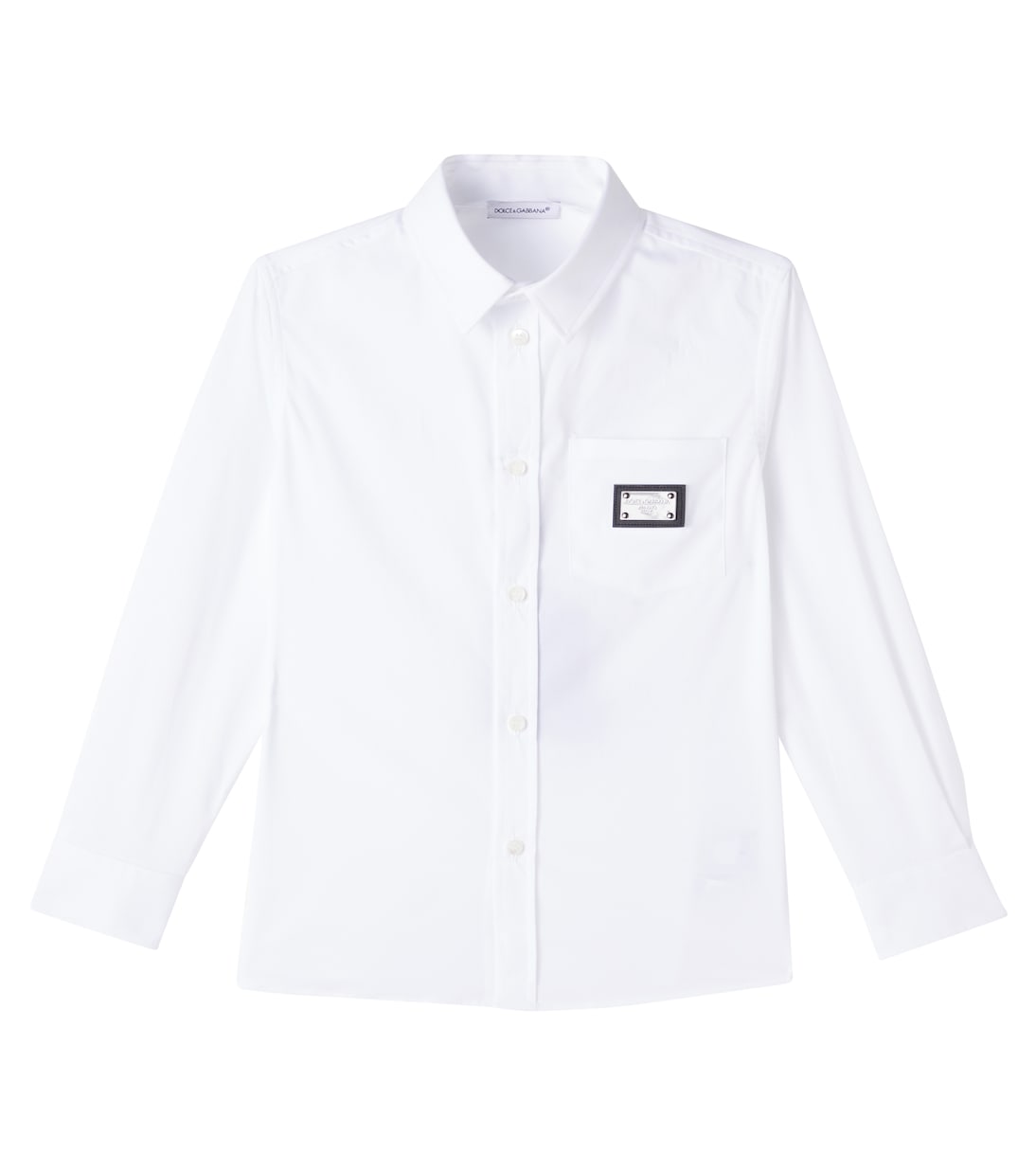 Camicia in misto cotone con logo | Dolce&Gabbana Kids