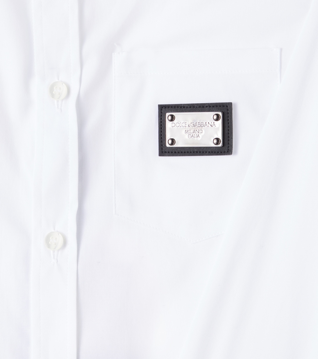 Camicia in misto cotone con logo | Dolce&Gabbana Kids