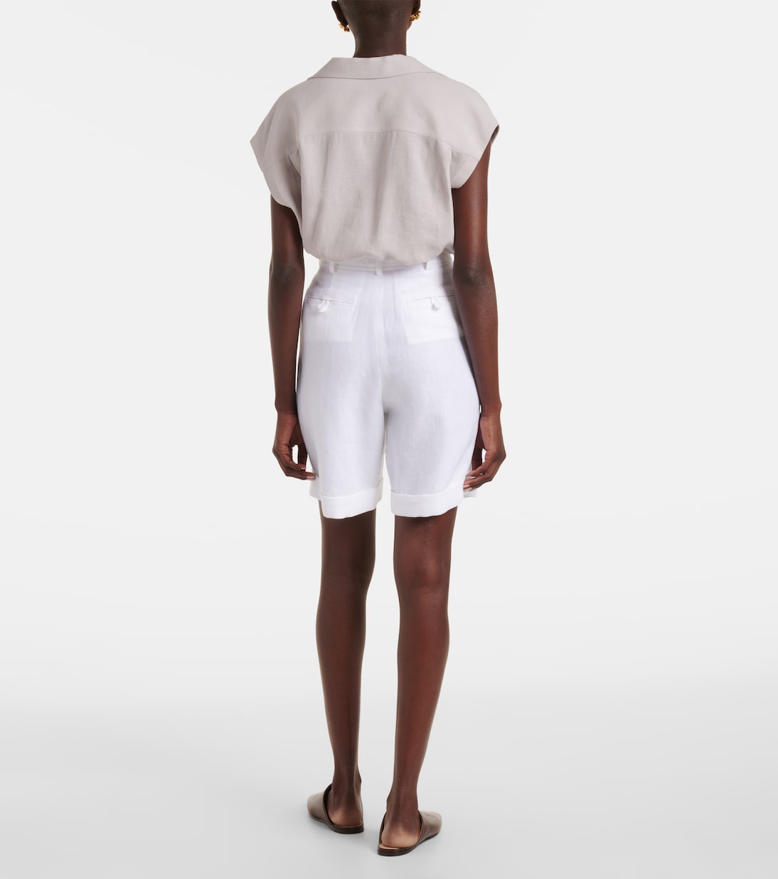 Shorts George in lino | Loro Piana