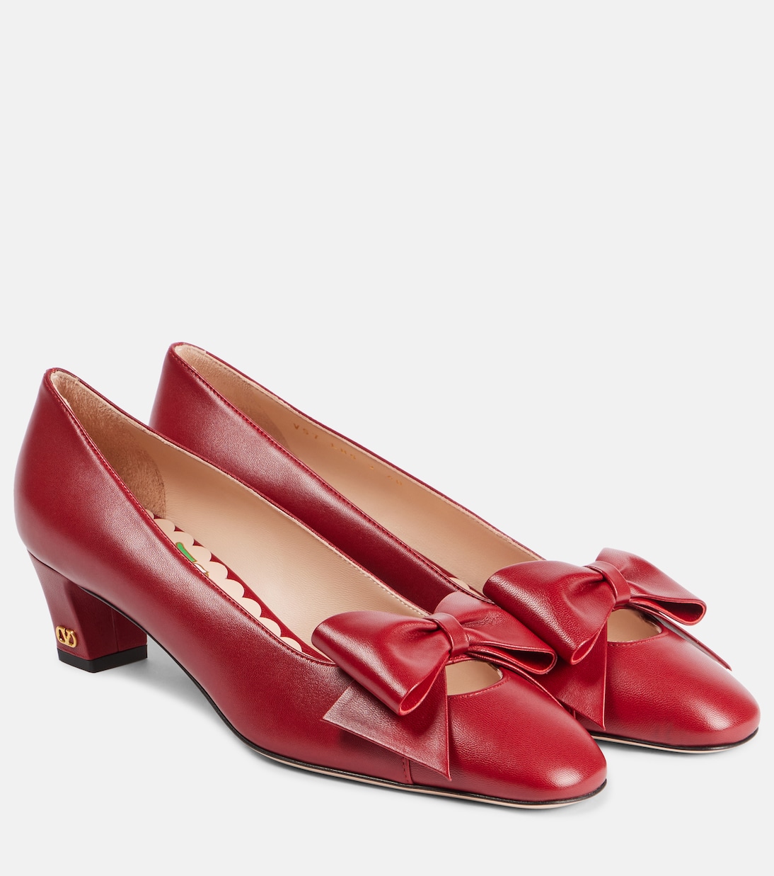 Bowow 45 bow-detail leather pumps | Valentino Garavani