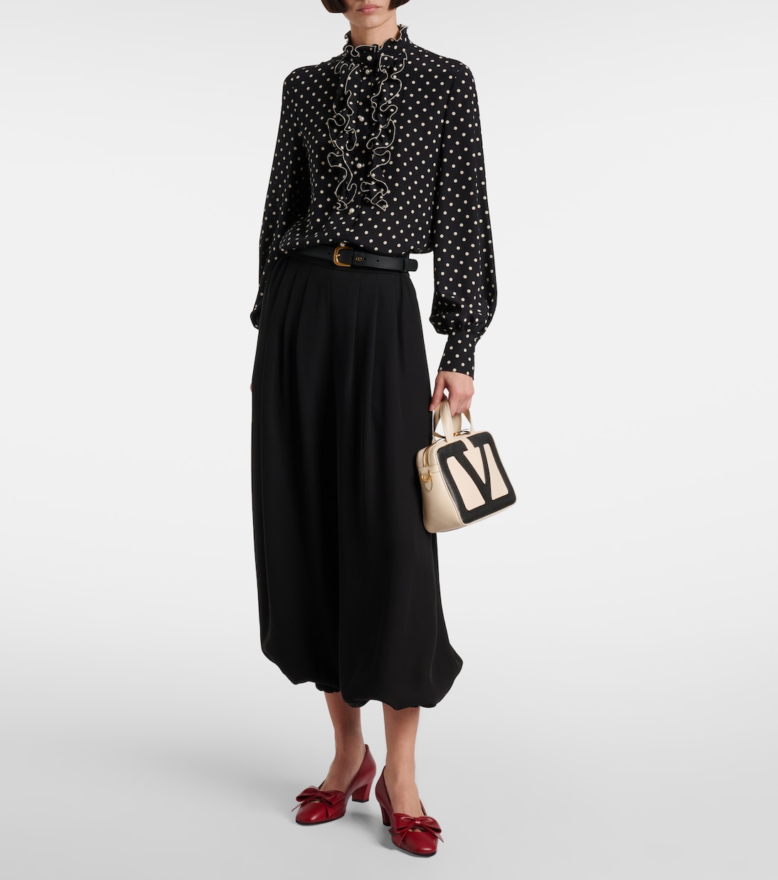 Bowow 45 bow-detail leather pumps | Valentino Garavani