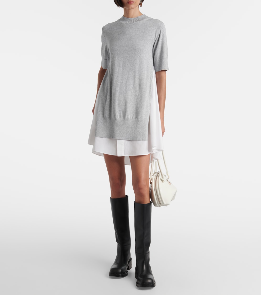 Layered cotton minidress | Sacai