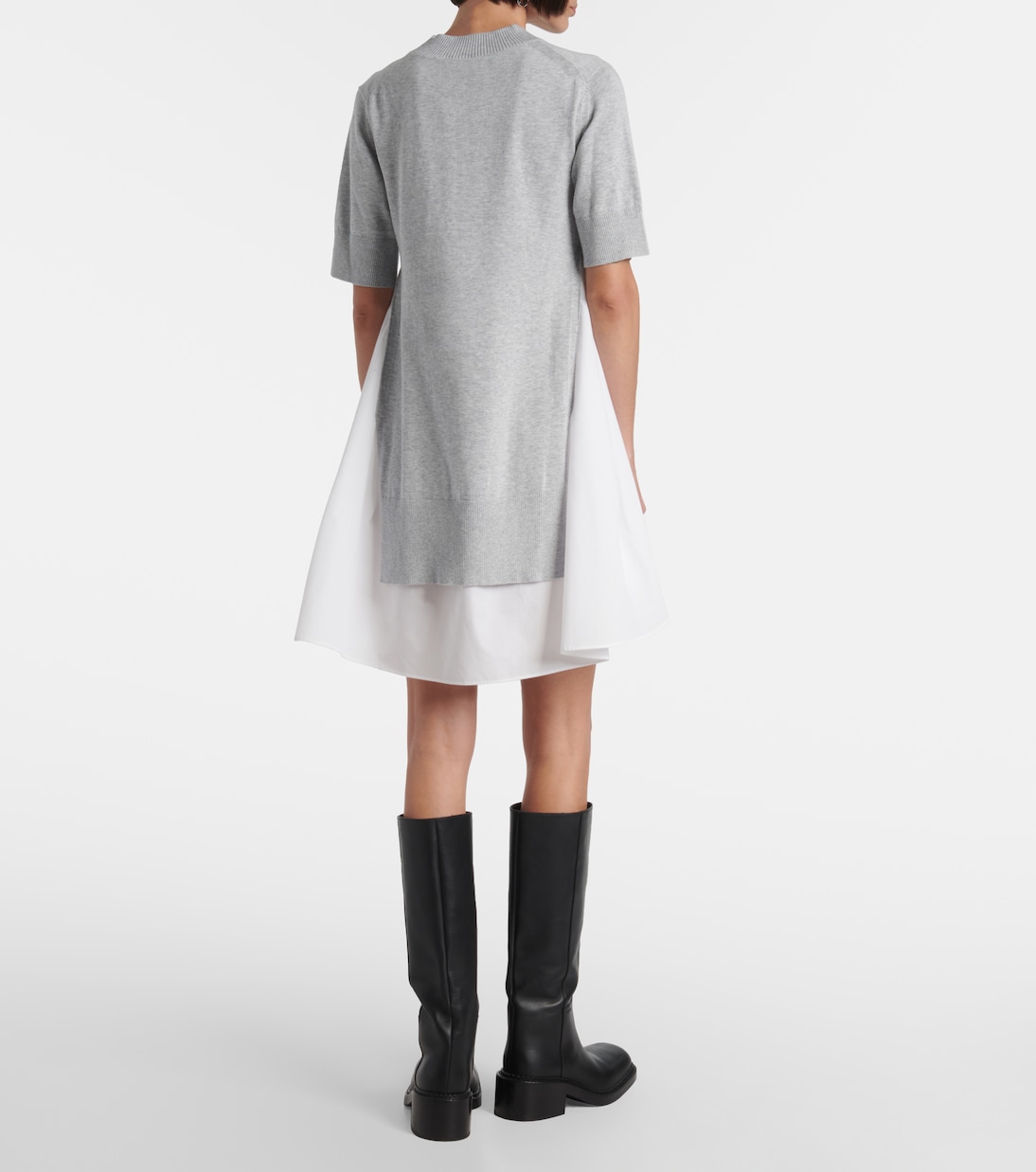 Layered cotton minidress | Sacai