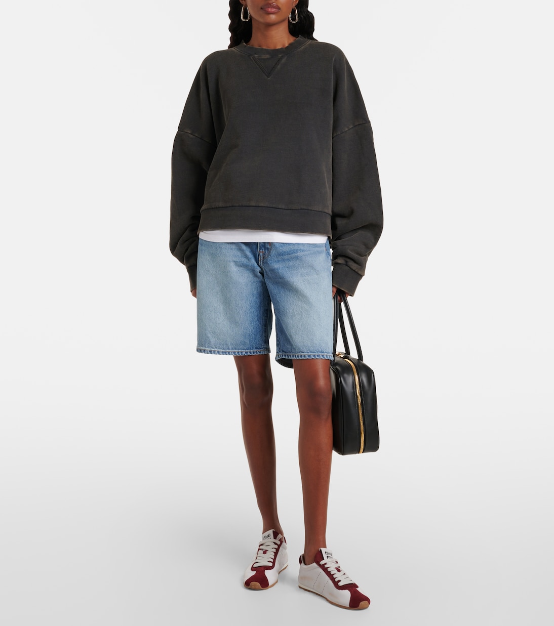 Bermuda à taille haute en denim | Slvrlake