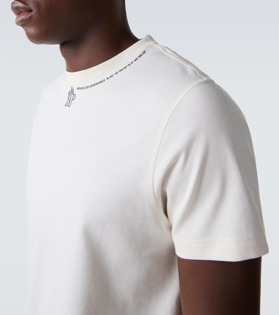 Camiseta de jersey de algodón con logo | Moncler Grenoble