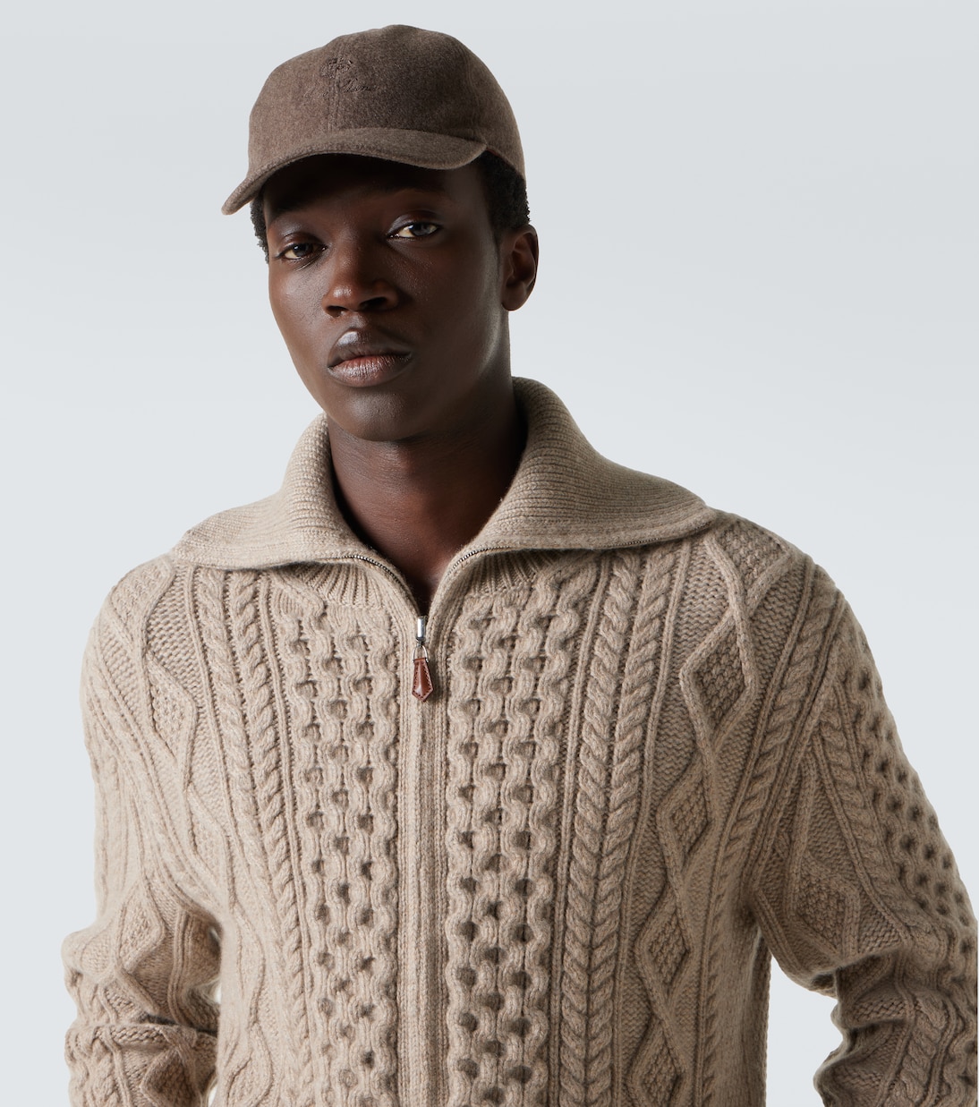 Casquette en cachemire à logo | Loro Piana