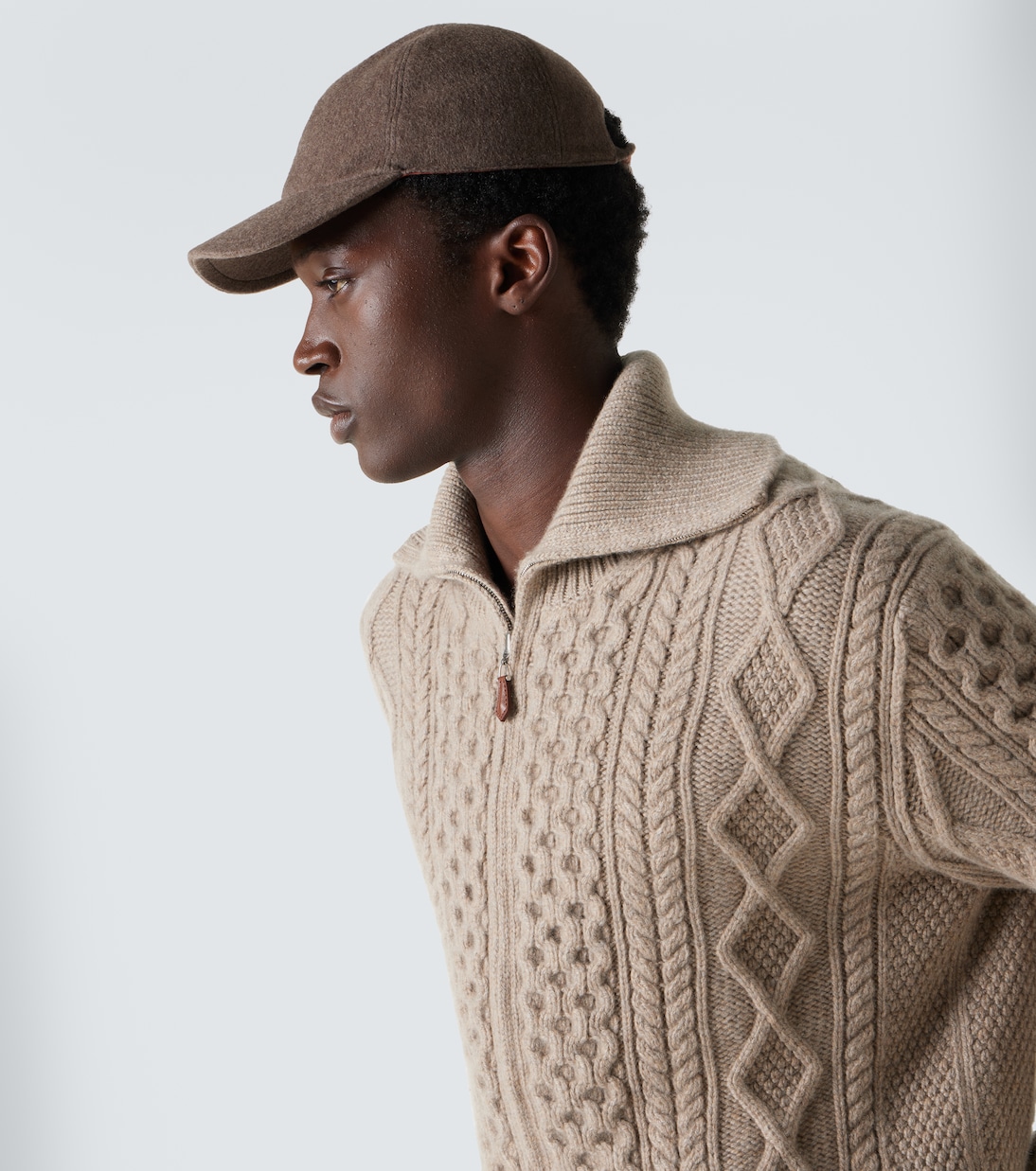 Casquette en cachemire à logo | Loro Piana