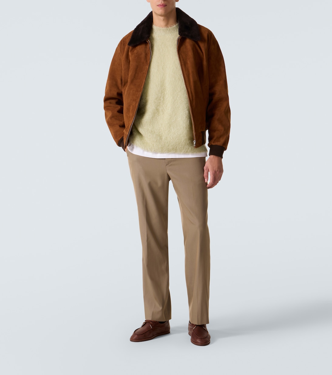 Chaqueta de ante con borrego | Auralee