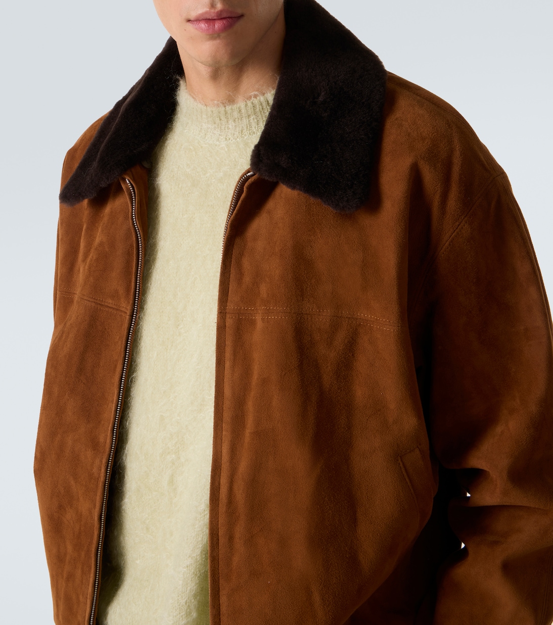 Chaqueta de ante con borrego | Auralee