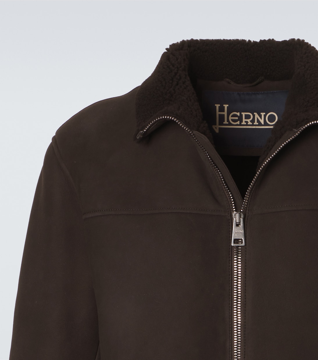 Jacke aus Veloursleder mit Shearling | Herno