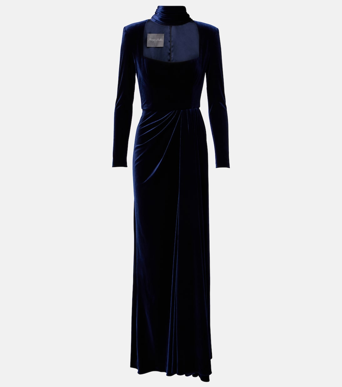 Belted velvet gown | Monique Lhuillier
