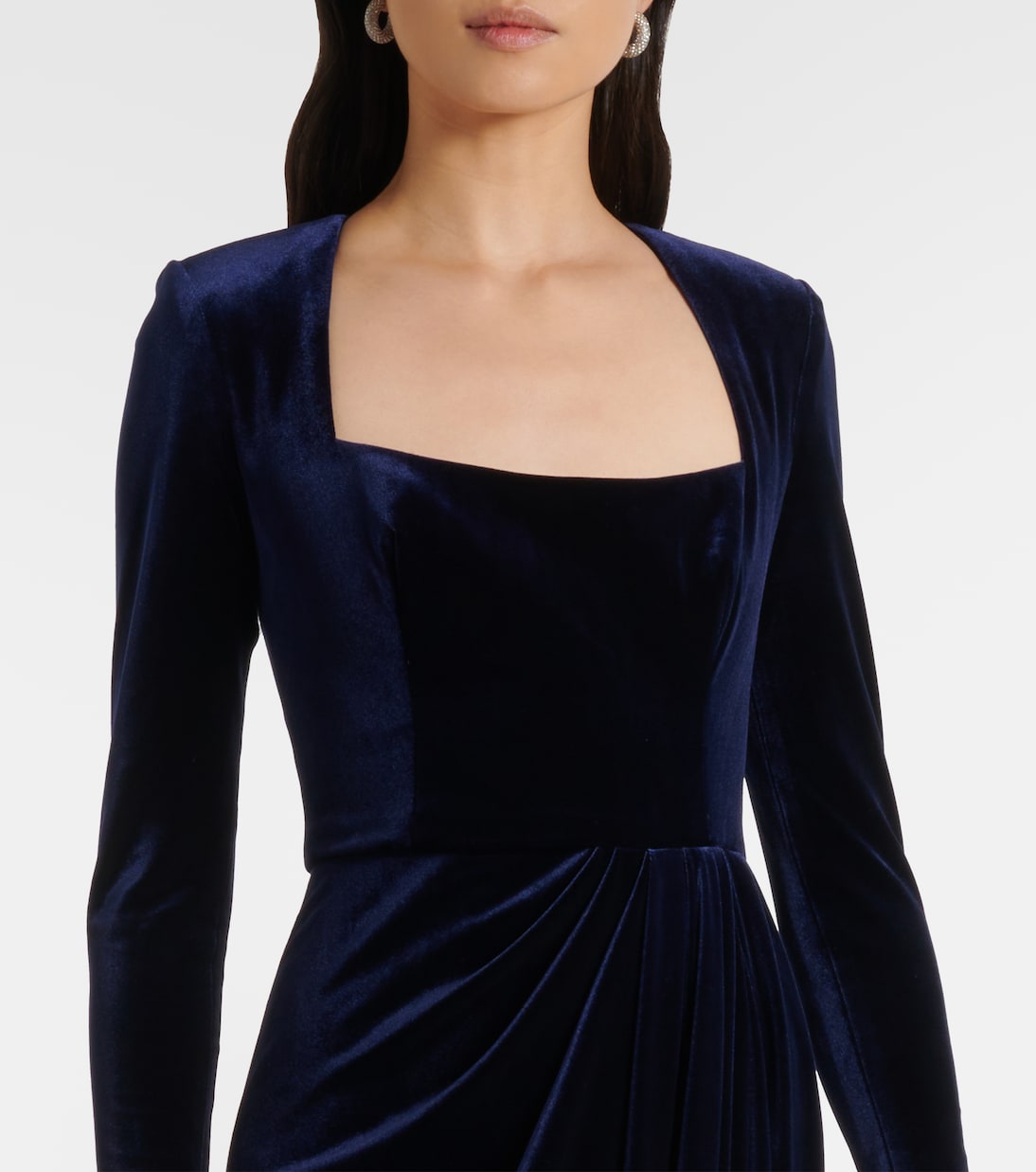 Belted velvet gown | Monique Lhuillier