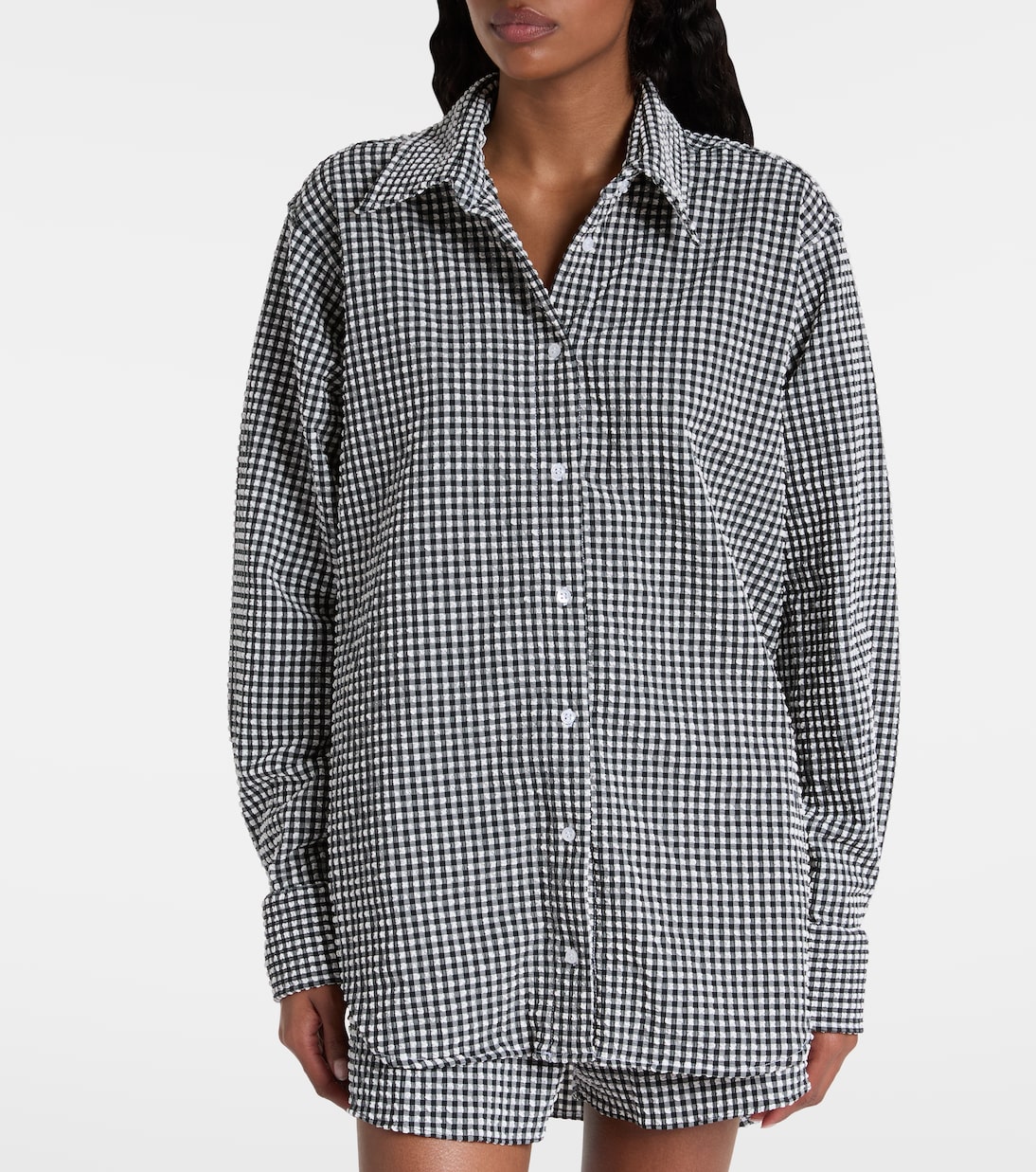 Gingham oversized shirt | Hunza G