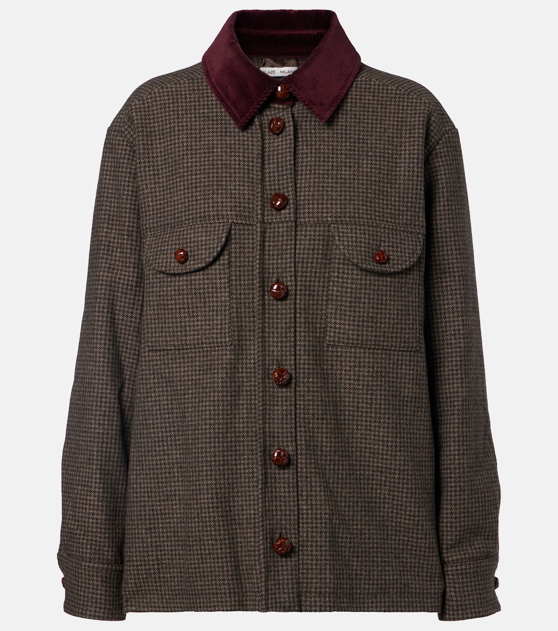 Berber corduroy-trimmed wool-blend jacket | Blazé Milano