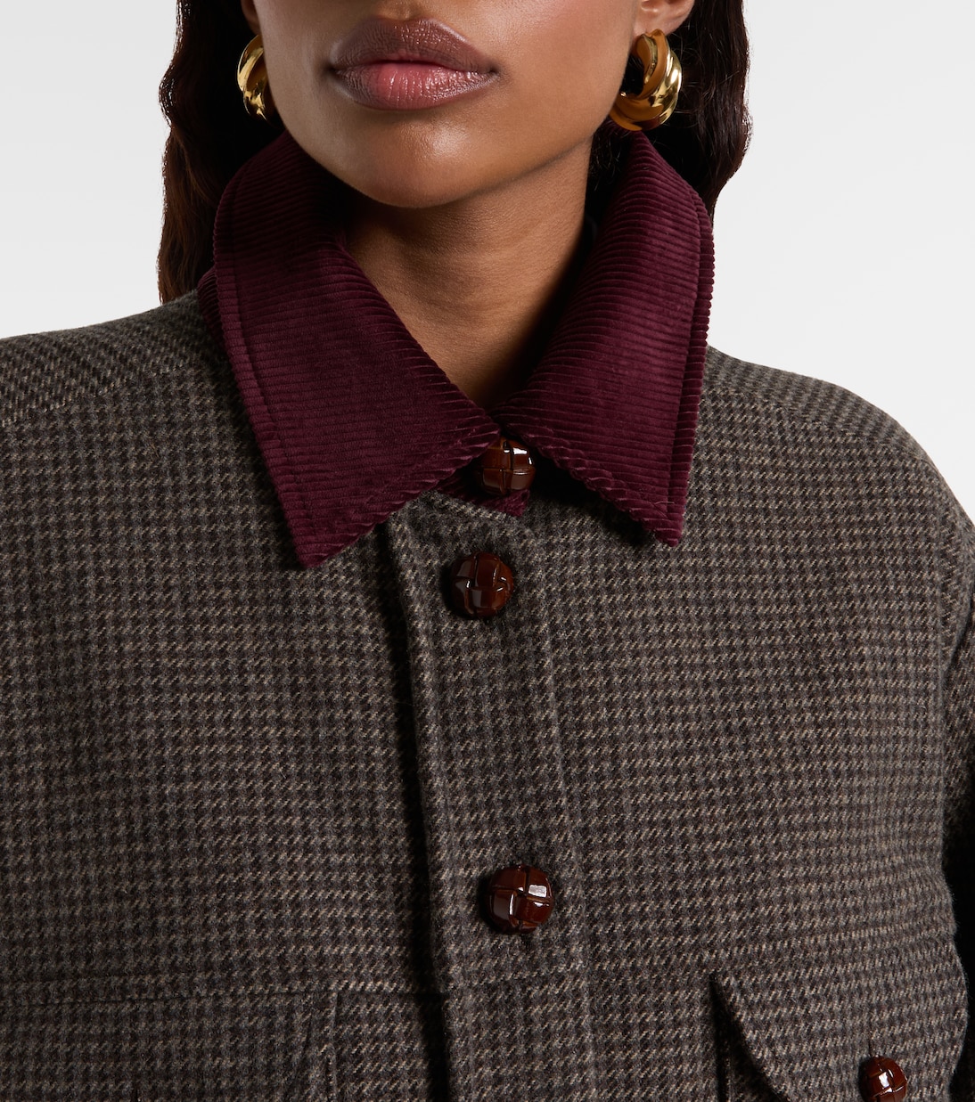 Berber corduroy-trimmed wool-blend jacket | Blazé Milano