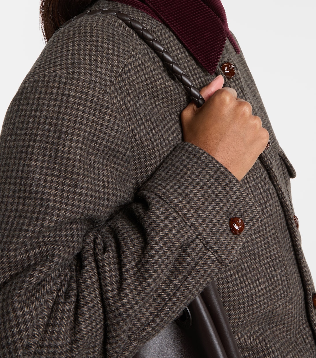 Berber corduroy-trimmed wool-blend jacket | Blazé Milano