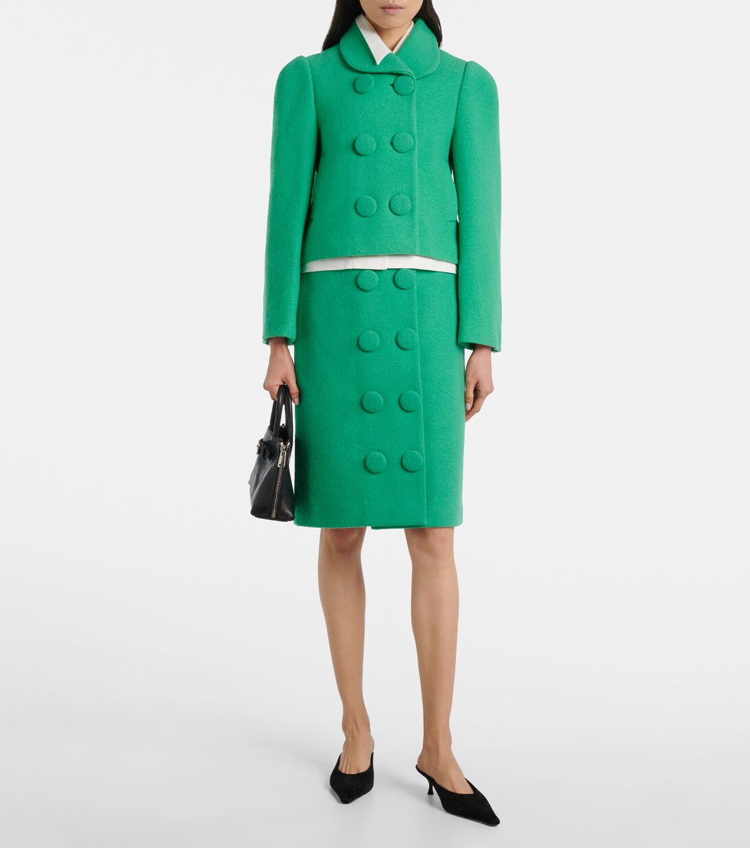 Cropped-Jacke aus Wolle | Shushu/Tong