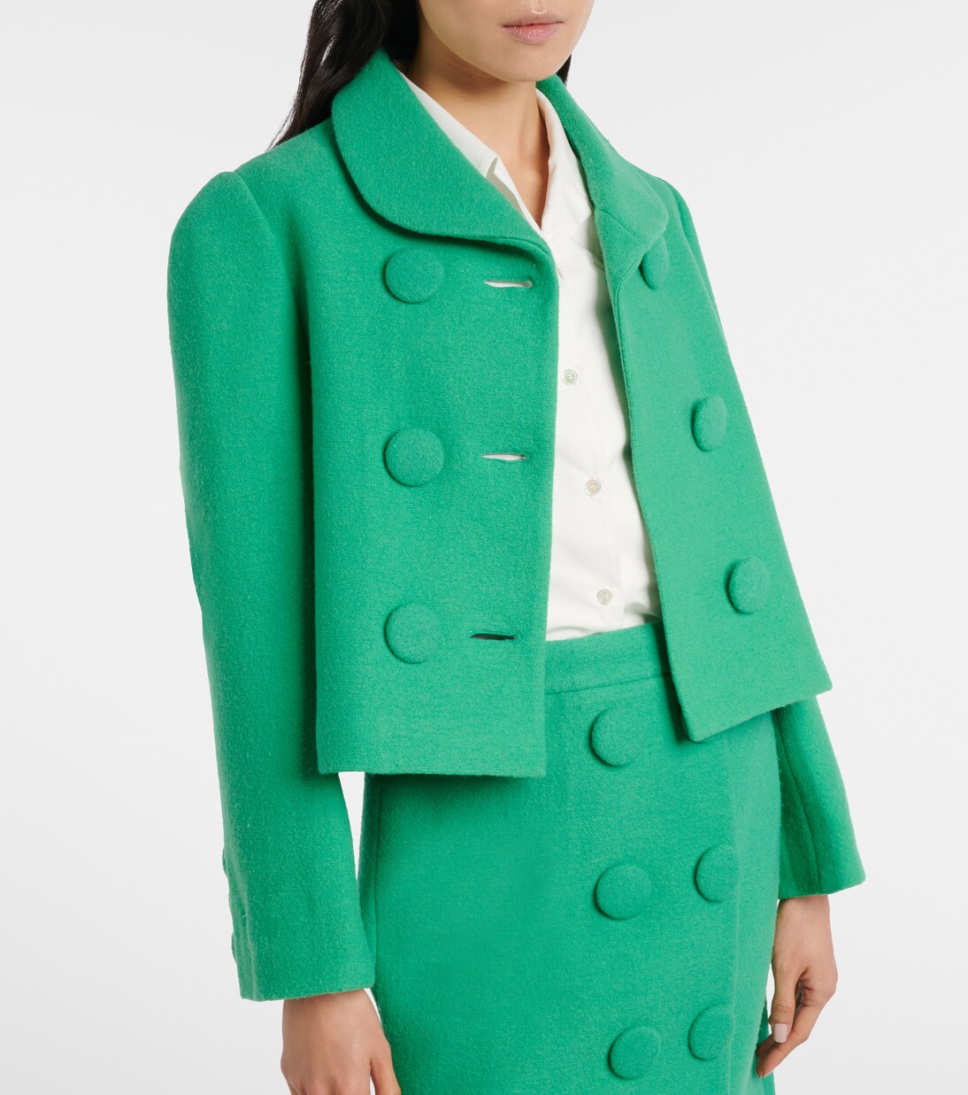 Cropped-Jacke aus Wolle | Shushu/Tong