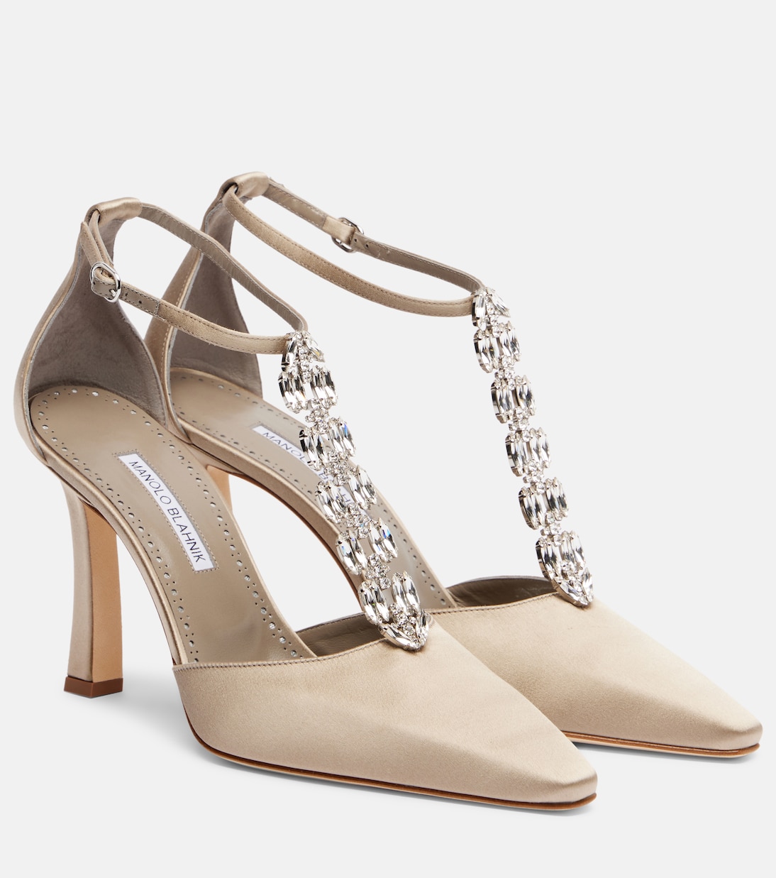 Molara embellished satin pumps | Manolo Blahnik