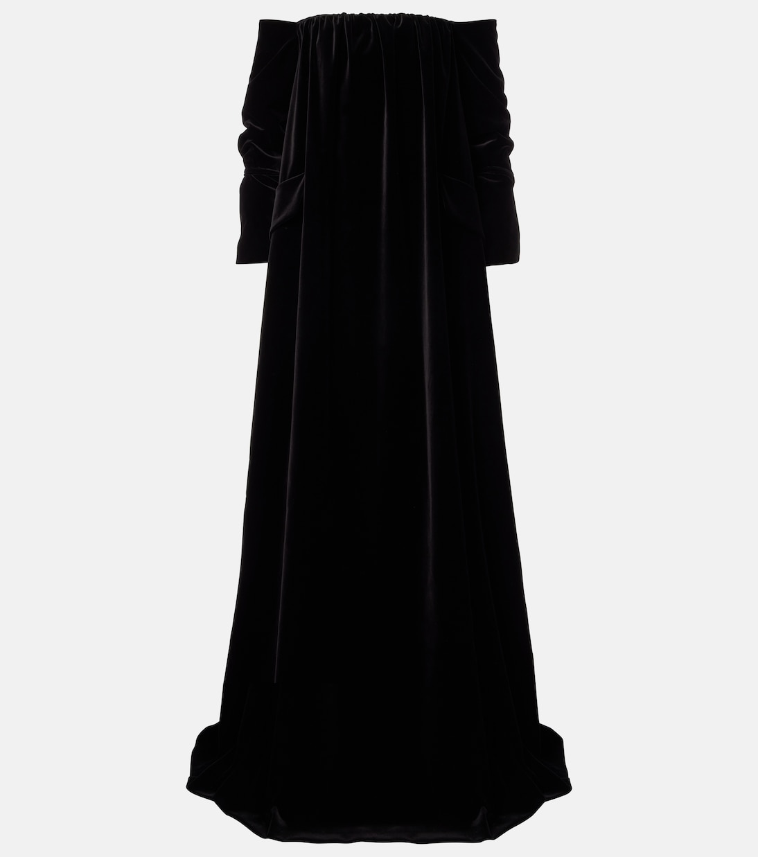 Open-back cotton velvet gown | Max Mara