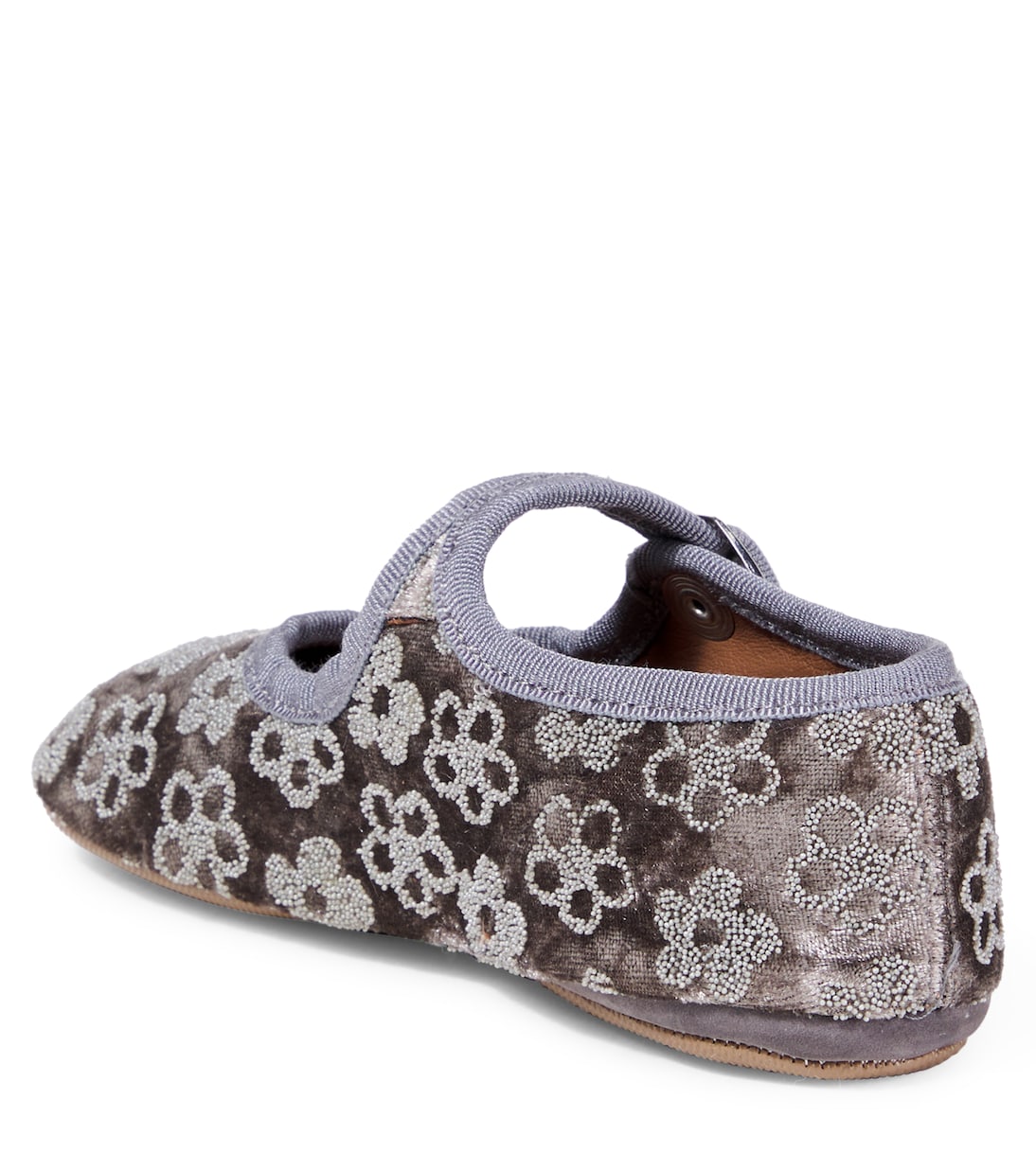 Ballerines Mary Jane en velours à fleurs | PèPè