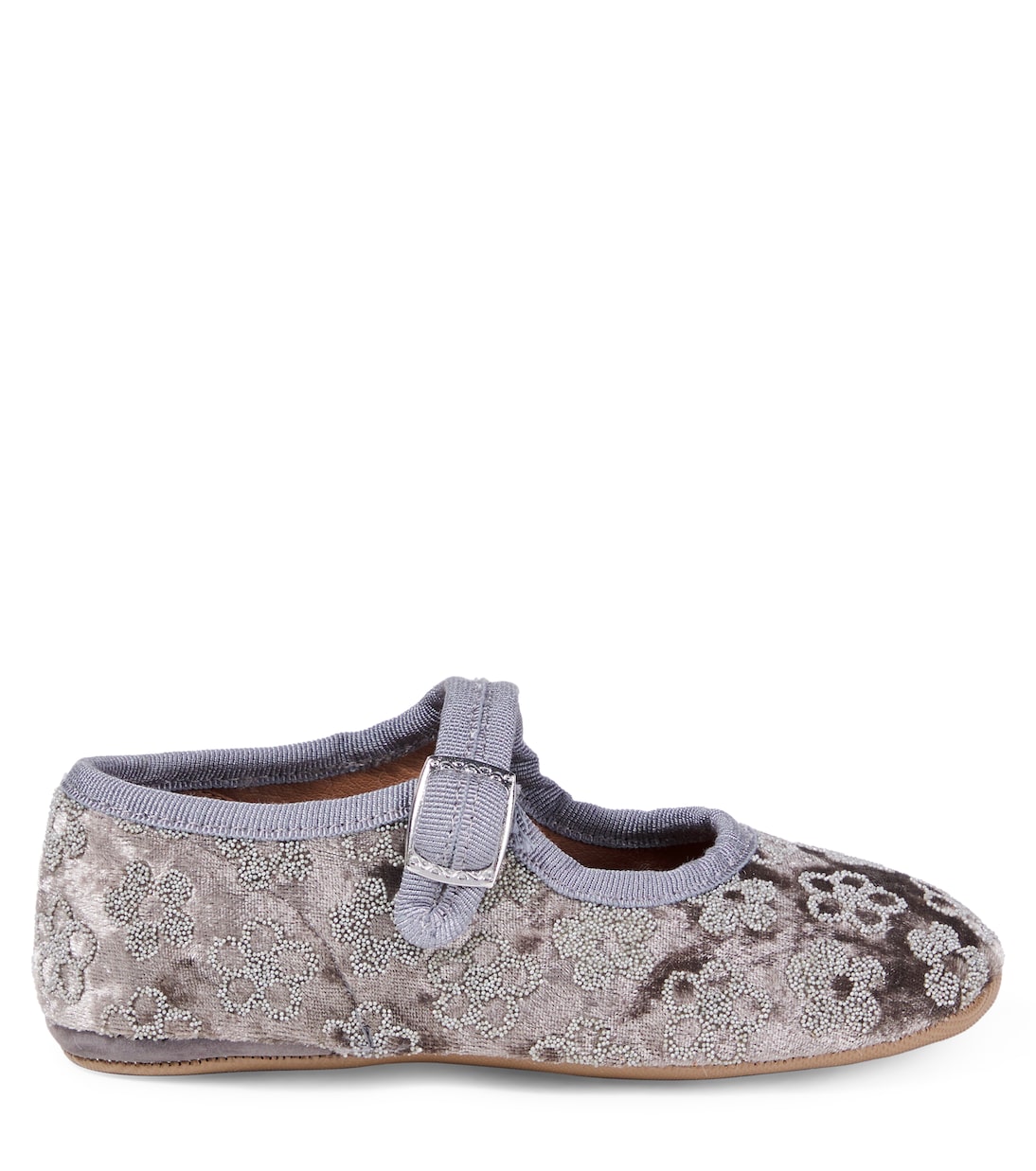Ballerines Mary Jane en velours à fleurs | PèPè