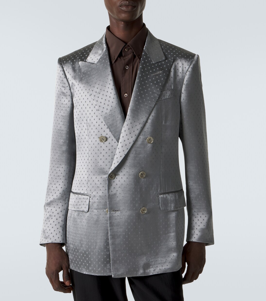 Polka-dot satin jacquard blazer | Tom Ford