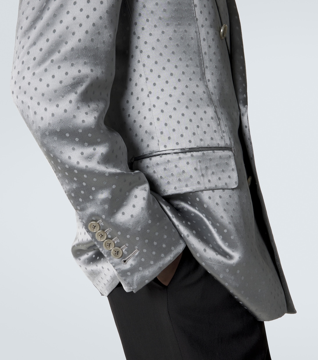 Polka-dot satin jacquard blazer | Tom Ford