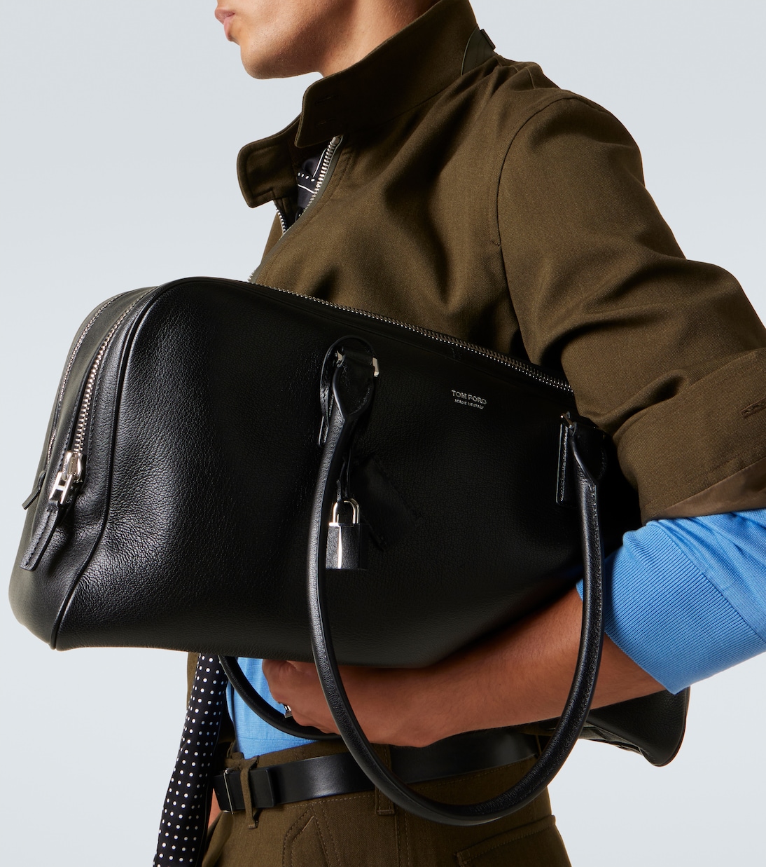 Logo leather duffel bag | Tom Ford