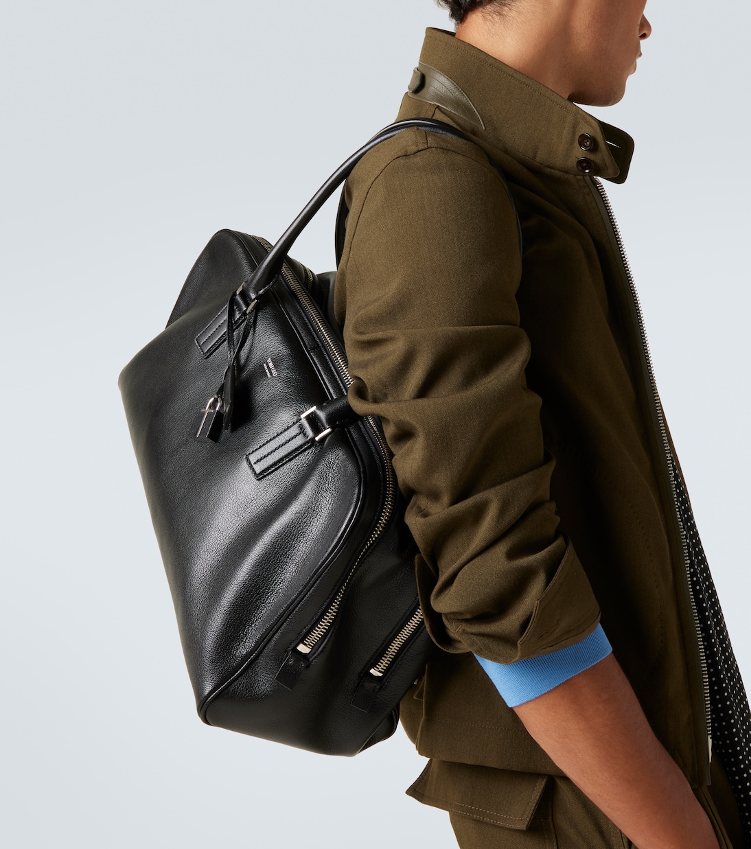 Logo leather duffel bag | Tom Ford