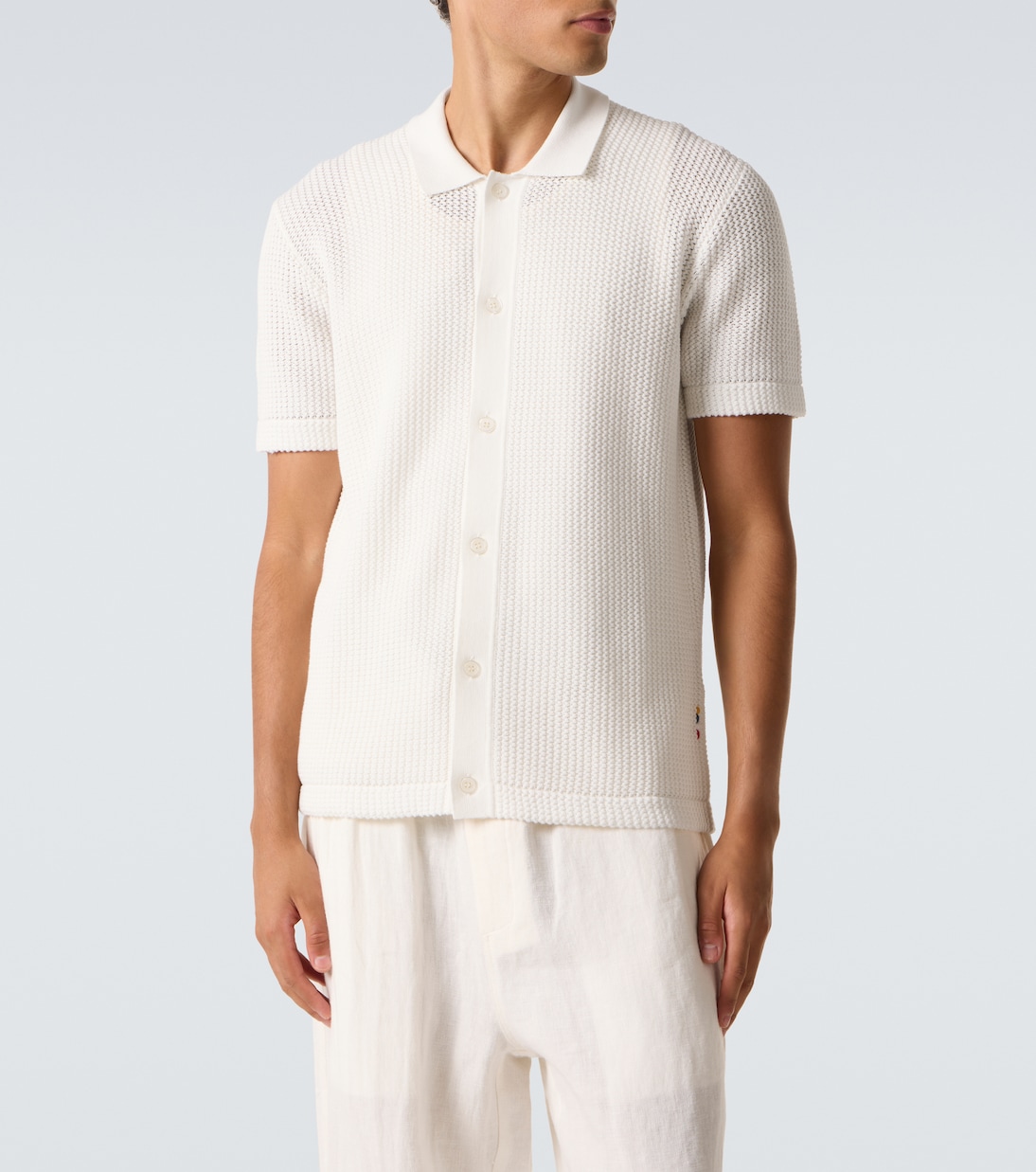 Tiernan crochet cotton polo shirt | Orlebar Brown