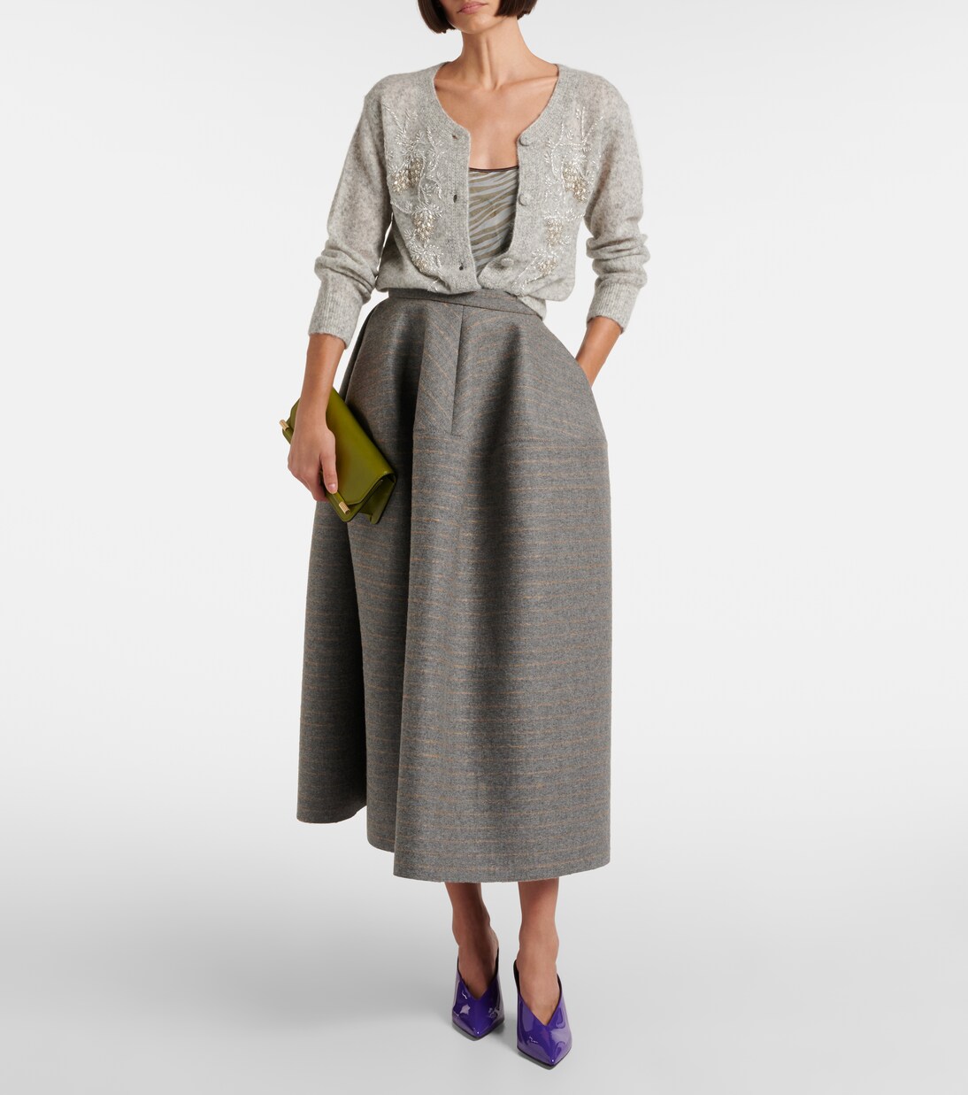 Beaded alpaca and wool-blend cardigan | Jacques Wei