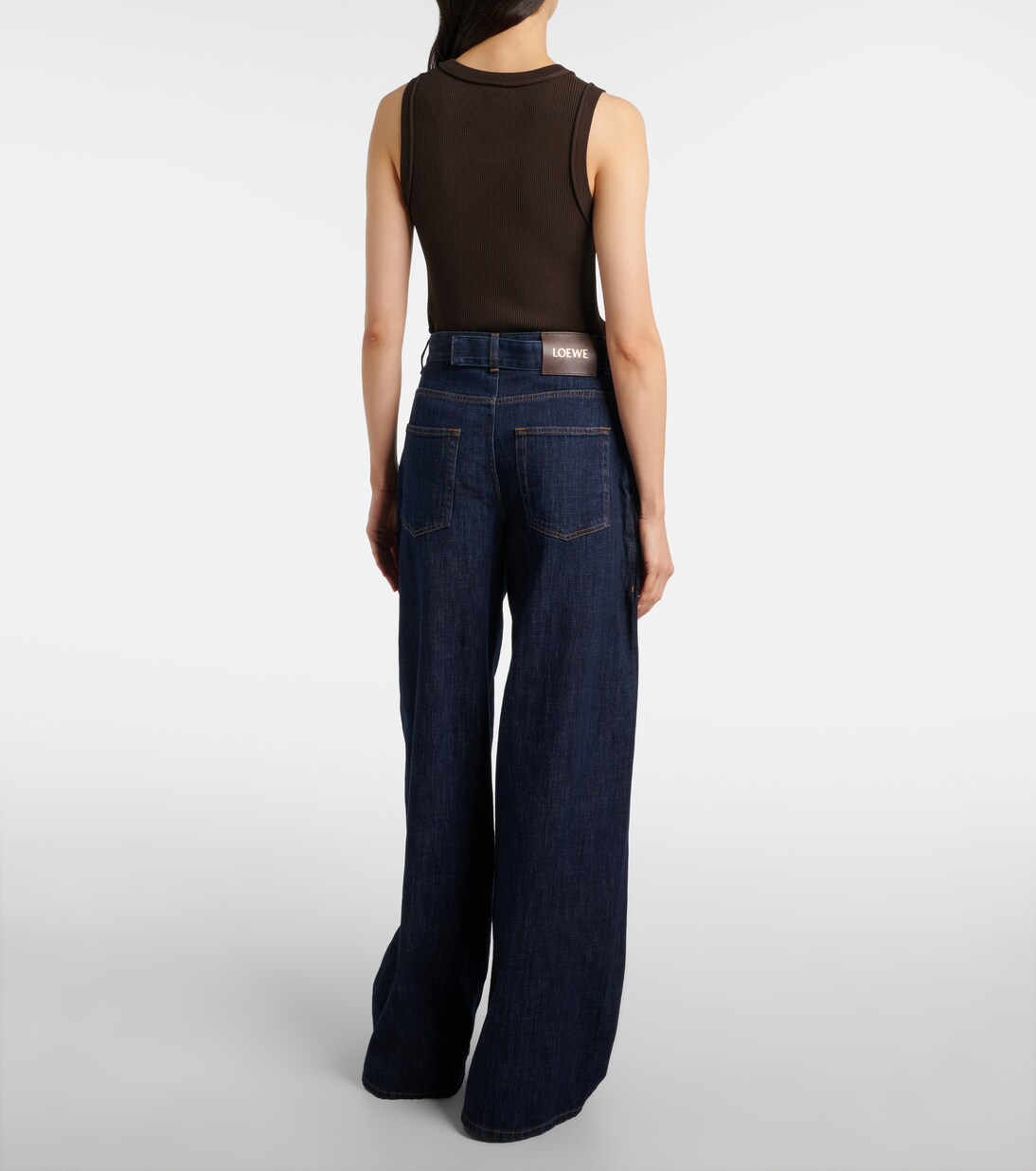 Belted high-rise wide-leg jeans | Loewe