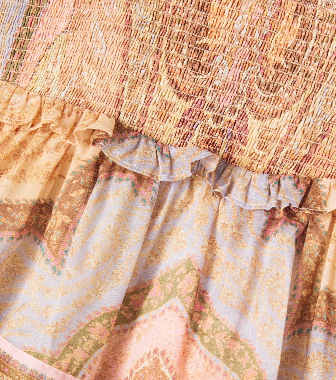 Awaken shirred tiered cotton dress | Zimmermann Kids