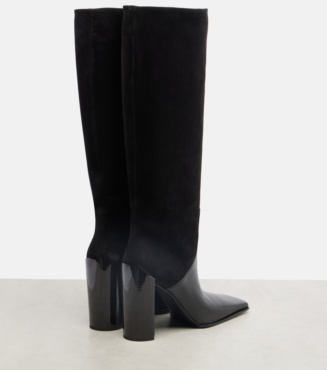 90 leather and suede knee-high boots | Alaïa