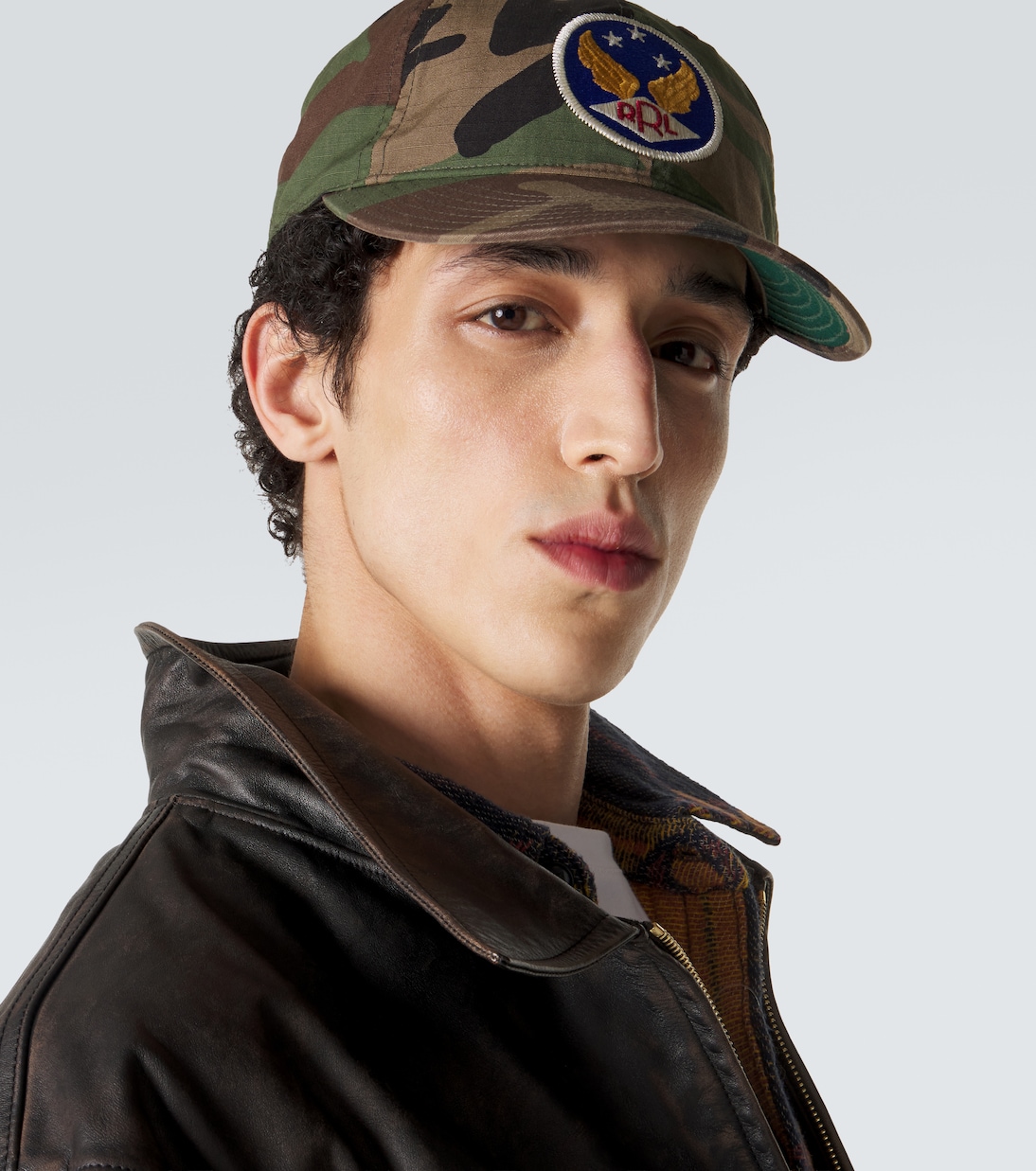 Logo camouflage cotton baseball cap | RRL